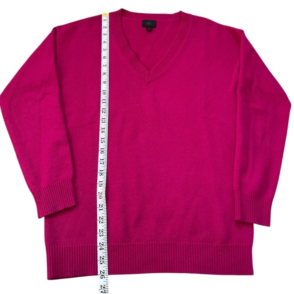 Banana Republic V-Neck Sweater Wool Cashmere Fuschia Small - Picture 10 of 10